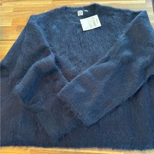 Toteme Boxy Alpaca Sweater in Navy - new with tags